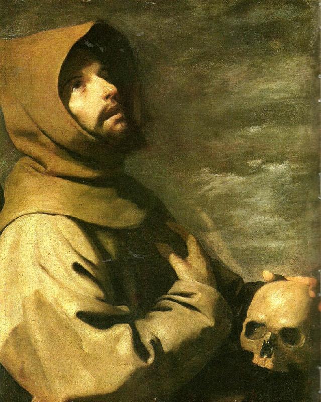 Francisco de Zurbaran st. francis meditating oil painting image